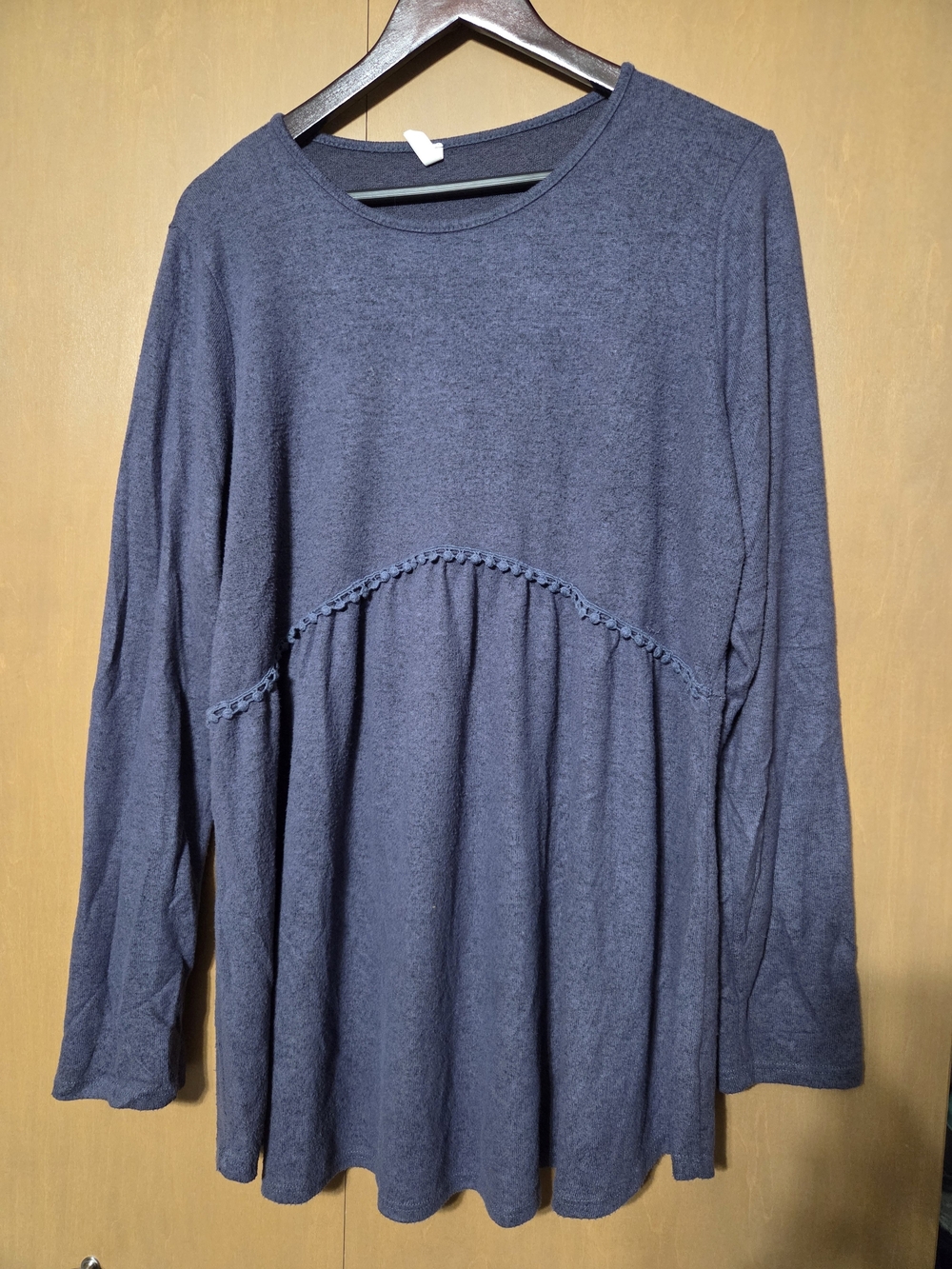 Pink blush Maternity Navy Long Sleeve Peasant Tunic Top